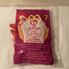 Ty McDonald  s Teenie Beanie Baby Original Strut the Rooster 7 NIB