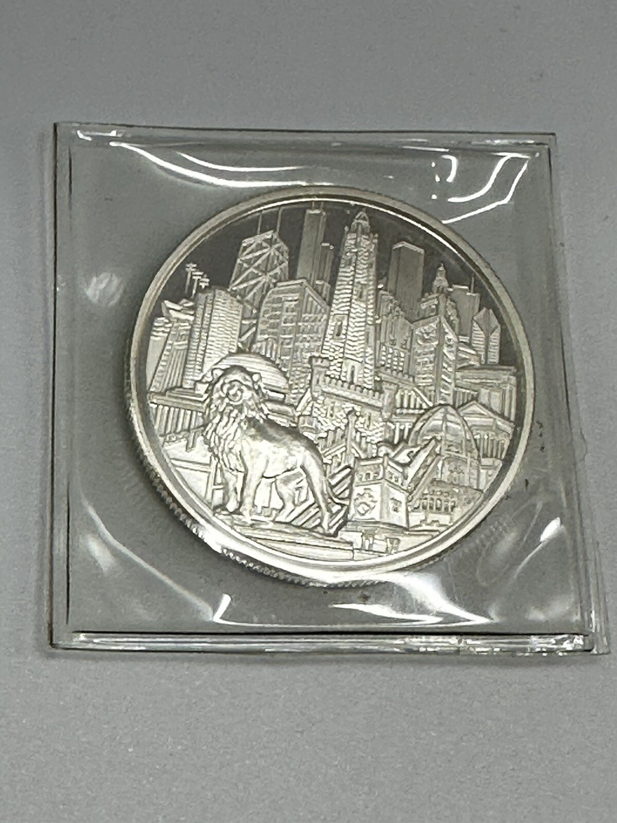 1 Oz .999 Silver 1 TROY OZ. WORLD CUP USA 1994 CHICAGO