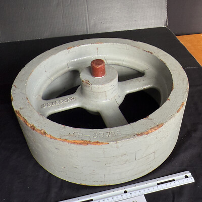 Antique wood flat belt pulley 17 inch dia. wood casting foundry mold 6 inch belt