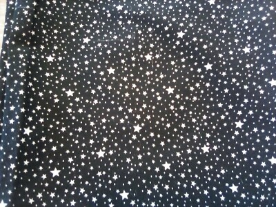 Avlyn Not So Basic Black & White Star Pattern Cotton Fabric 3 Pieces 3+ Yards
