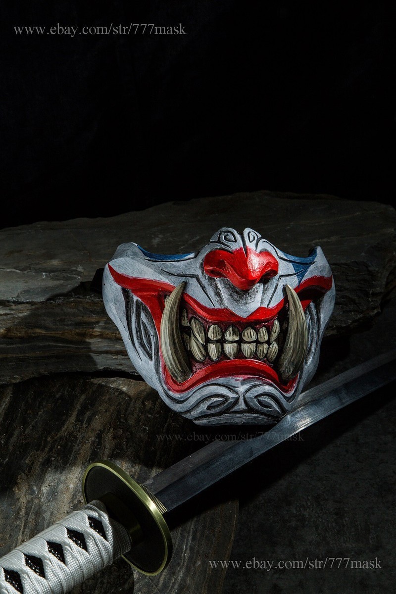 Samurai Oni Airsoft Mask Paintball Motorcycle Halloween