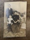Early 1900’s Formal Family Portrait, Antique Real Photo Postcard RPPC