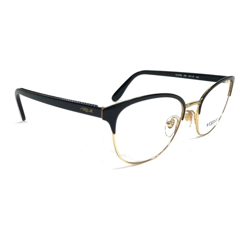 Monturas para gafas Vogue VO4088 352 negro dorado ojo de gato borde completo 50-18-140 Foto 2 de 4