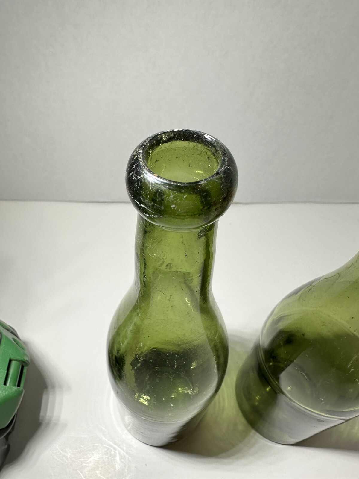 2 blob top bottles eauropean late 1800 olive green corktop antique bottles eBay