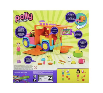 Polly Pocket Juego Y Juguete De Viaje Con 2 Icro Uñecas, Juguete De