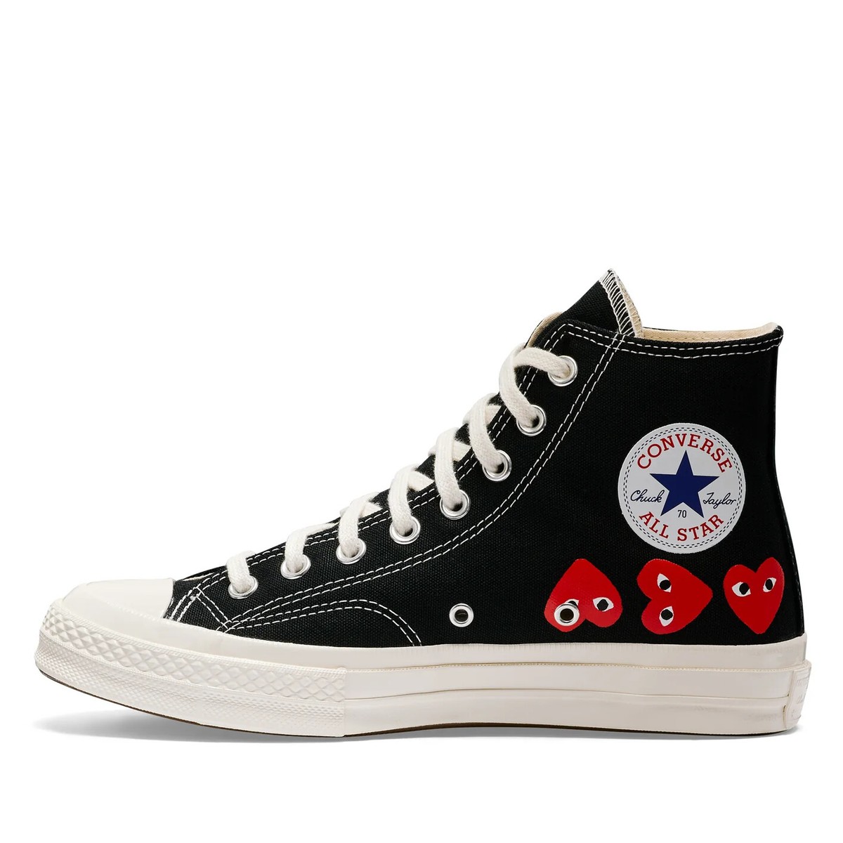 COMME des GARÇONS クジラ尾カレンダー COMME DES GARCONS CDG PLAY CONVERSE BLACK HI MULTI RED HEART