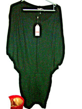 Black Mini Dress 6 Max Studio New Batwing styled top, tiered mini skirt bottom