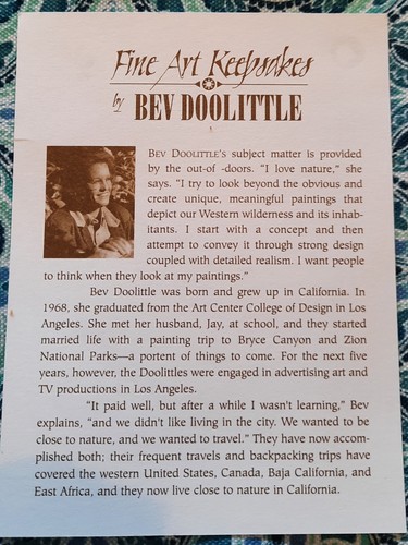 Bev Doolittle "Season of the Eagle" Porzellan Andenkenbox - NEU in Untersteierro - Bild 13 von 17