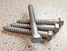 1/2" X 4" Lag Bolts Hot Dipped Galvanized (LOT OF 25)