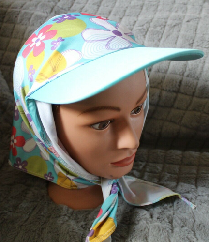 Blue Floral Scarf Hat 