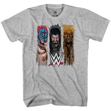 WWE Youth Boys Wrestling Superstars Roman Reifns Group Gray Shirt NWT XS-XL