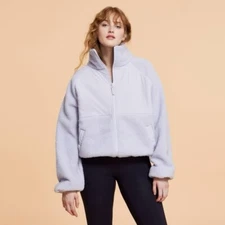 Blogilates Women's Campfire Fleece Full Zip Jacket - Light Purple XS