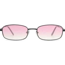 Narrow Rectangle 80s 90s Skinny Sunglasses SJ1187 Pink