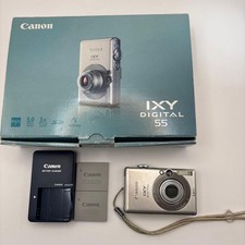 Canon IXY DIGITAL 55 Silver Compact Digital Camera Tested Working Japan