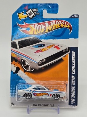 Hot Wheels - HW Racing '12 - '70 Dodge HEMI Challenger - White