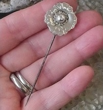 GEORG JENSEN SILVERSMITHS LTD VINTAGE ESTATE STERLING SILVER 47 FLOWER STICK PIN