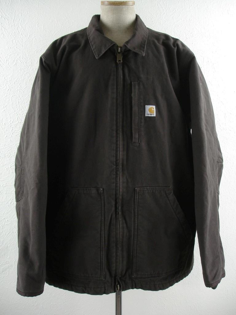 Carhartt Men's sz 2XLT 104293 Dark Brown Loose Fit Washed Duck