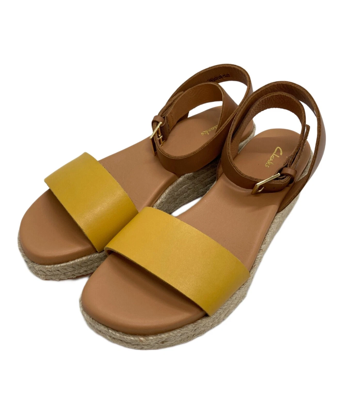 CLARKS Kimmei sandali con cinturino in lvy marrone misura: 23 cm US6 5