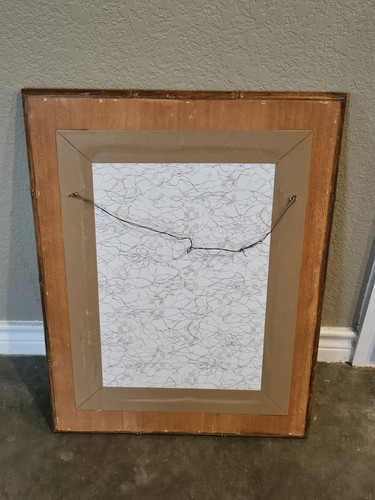 Vintage Bamboo Wood Rattan Large 18" X 24" Wall Mirror Tiki Beach MCM - Picture 6 of 9