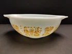 #444 PYREX BOWL -Amish Butterprint -Pumpkin Orange 4 qt -Cinderella Nesting 1965
