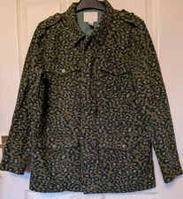 Forever 21 Green Leopard Print Jacket Size Small (UK 8-10)