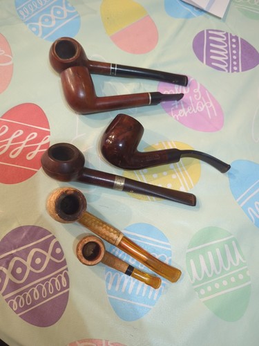 VINTAGE GROUP OF 8 SMOKING PIPES VARIOUS MAKERS**AS IS*