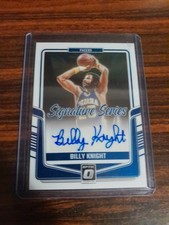 BILLY KNIGHT 2024/25 PANINI DONRUSS OPTIC SIGNATURE SERIES AUTO