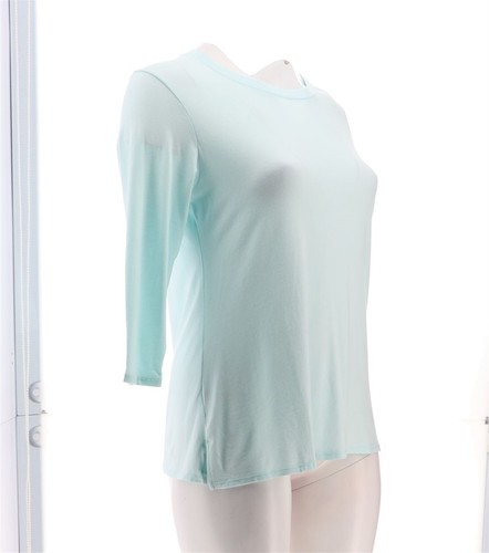 Cuddl Duds Cotton Core Set 2 3/4 Slv Swing Tops Aqua Purple M NWOT (1025) - Picture 8 of 10