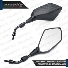 A-Pro Coppia Specchietti Retrovisori Universali Per Moto E Scooter | Filettatura 10mm, Gambo Lungo, Struttura Robusta, Facili Da Regolare, Colore Nero - 5