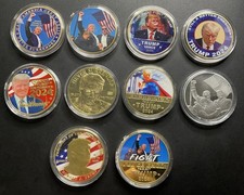 USA TRUMP COMMEMORATIVE COIN COLLECTION GOLD/SILVER PLATED