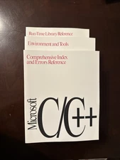 Microsoft Visual C++ 1.0 Environment Tools + Runtime + Index Errors Manuals