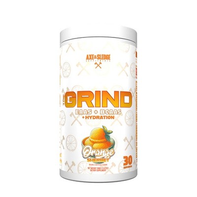Axe & Sledge The Grind V2 Orange Sherbet Hydration BCAAs EAAs 30 Servings NEW