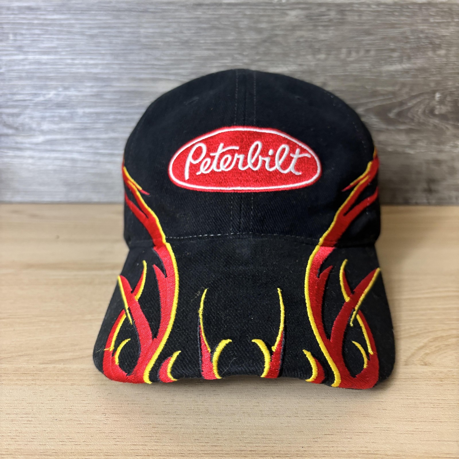 Peterbilt Hat Cap Strap Back Flame Embroidered Ra… - image 1