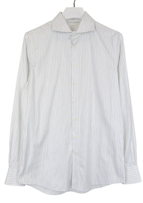 Suitsupply Cotton Tencel Extra Slim Fit Formal Shirt Mens 42 16 1/2 Grey