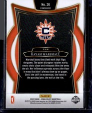 2025 Panini Select WNBA #26 Rayah Marshall
