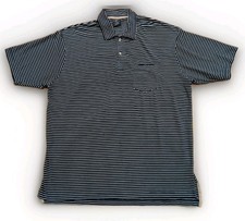 BILLS KHAKIS Navy Blue Striped Polo Shirt Extra Large XL MADE IN USA