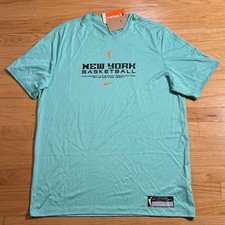 New York Liberty Nike On-Court Legend Essential Practice Short-Sleeve Mens Teal