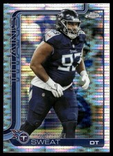 2025 Topps Chrome T'Vondre Sweat Pulsar Refractor #292 Tennessee Titans