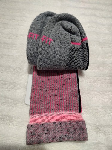 Nike Everyday Essential Crew Socks Pink / Black DM7822-639 YTH 3Y-5Y Women's 4-6 - Picture 4 of 7