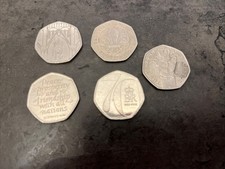 5 Different 50p Coins Scouts, Tailor Of Gloucester, Coronation, Jubilee, Nations