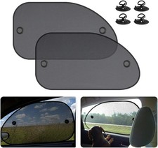 2 Pack Universal Car Window Shade, Cling Sunshade - Sun, Glare and UV Rays Prote