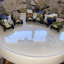 Vintage 1980 Readers Digest Diecast Mini Antique Cars Lot of 6 In Original Box.