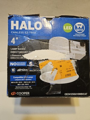 HALO Canless EZ-Trim 4'' Lamp Based Direct Mount LED 15W New In Opened Box 13931