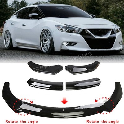 For Nissan Maxima 09-15 Black Front Bumper Chin Lip Splitter Spoiler Body Kit