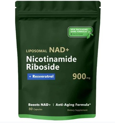 Research NAD+ Liposomal Nicotinamide Riboside Resveratrol 900mg 80 Capsules