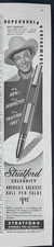 Magazine Ad* - 1947 - Stratford Ball Pen - Roy Rogers