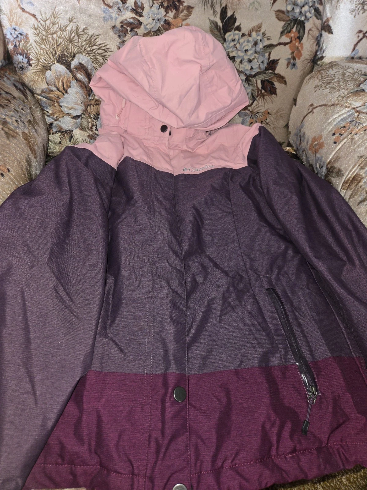 Columbia Alpine Action OmniHeat Purple Colorblock Waterproof Snow Ski Jacket XS