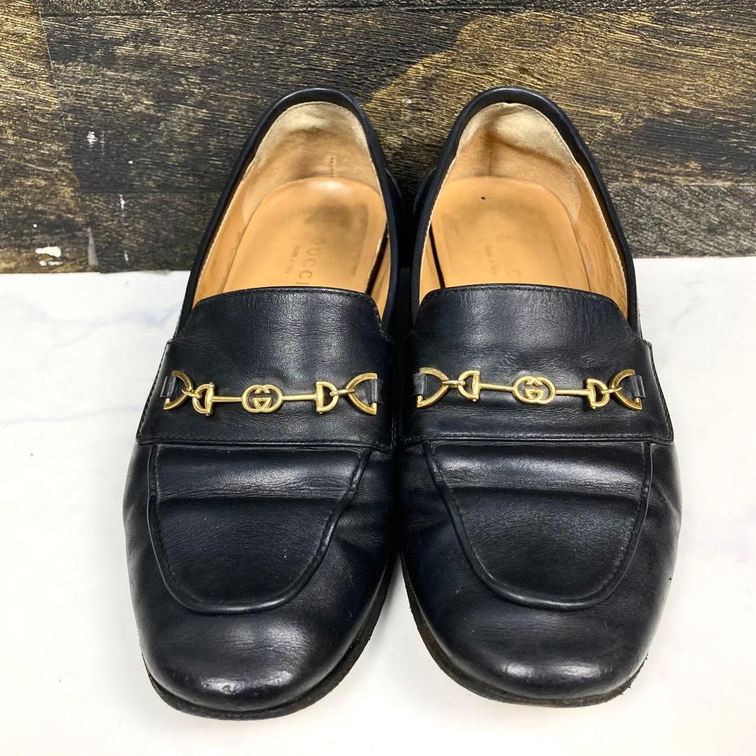 GUCCI Women's Loafers Horsebit Leather Black EU34/US4 120217c thumbnail 23
