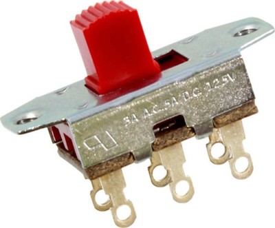 Switchcraft  On-On Slide Switch for Jazzmaster  and Jaguar Red knob, CW, Sing...