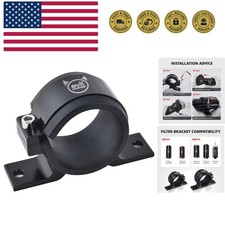 50mm Fuel Filter Mounting Bracket, Fuel Pump Clamp Holder Black